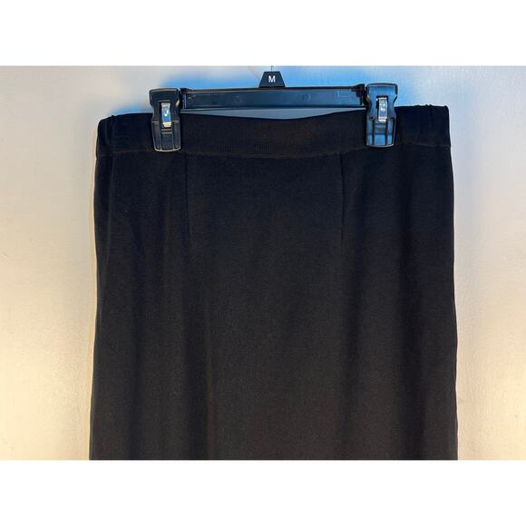 Exclusively Misook Pull On Pencil Skirt Small Petite Black Minimalist Office - Picture 4 of 5